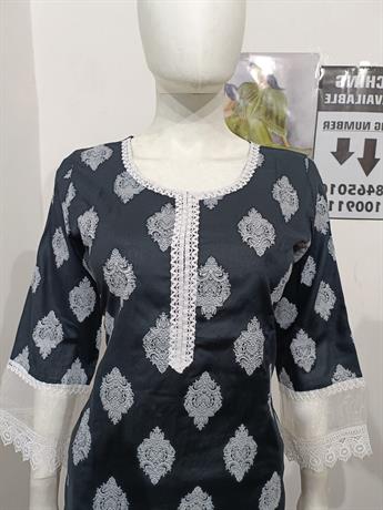 Black Printed Chiffon Ladies Readymade