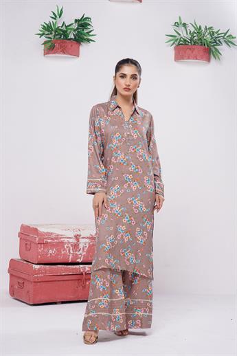 Mouse Digital Print Linen Two-Piece