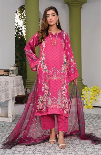 Pink Raw Silk 3 Piece Suits