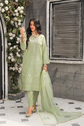 Pista Organza 3 Piece Suits Mother Daughter Collection
