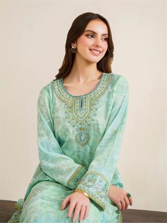 Mint Green Embroidered 3 Piece Ladies Lawn Suit