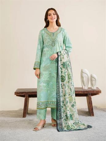 Mint Green Embroidered 3 Piece Ladies Lawn Suit