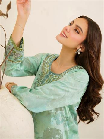 Mint Green Embroidered 3 Piece Ladies Lawn Suit