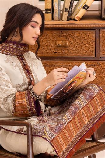 Ivory & Multicolour Lawn Digital Printed Suit