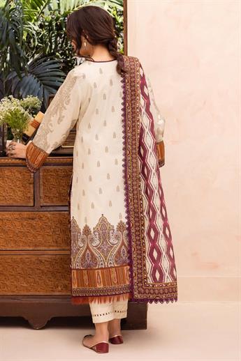 Ivory & Multicolour Lawn Digital Printed Suit