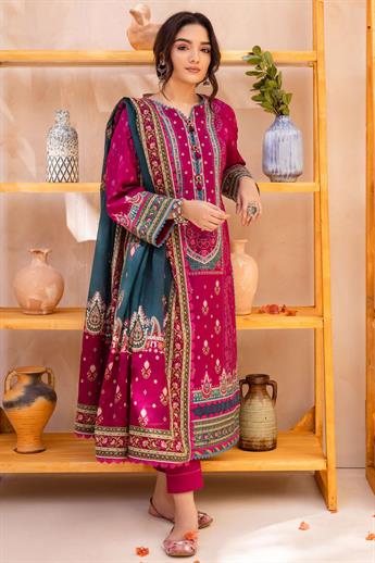 Magenta Lawn Digital Printed Suit