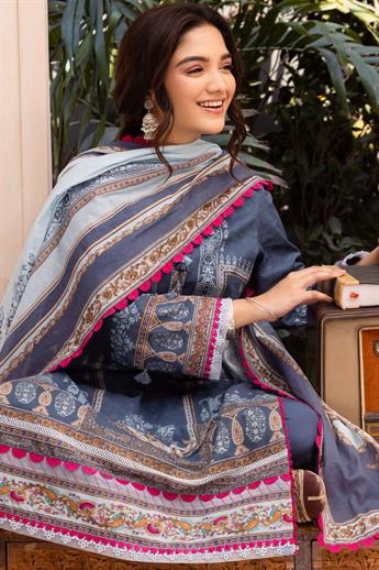 Blue Lawn Digital Printed Suit