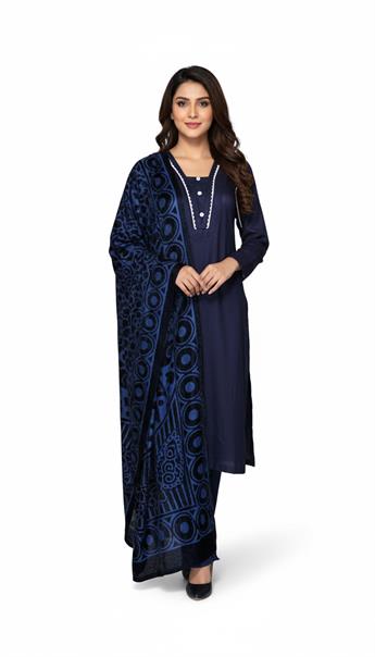 BEAUTIFUL DHANAK WINTER COLLECTION COMES WITH VELVET SHAWL.
PLAIN KAMEEZ WITH BUTTONS AND LACE ON N
