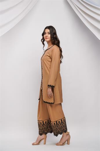 Chiko Embroidered Palazzo Dhanak 2 Piece