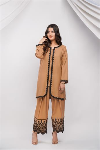 Chiko Embroidered Palazzo Dhanak 2 Piece