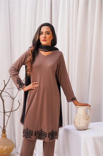 Mauve Ladies Winter 3 Piece Suit