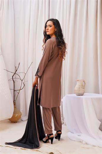 Mauve Ladies Winter 3 Piece Suit