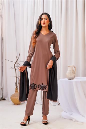 Mauve Ladies Winter 3 Piece Suit