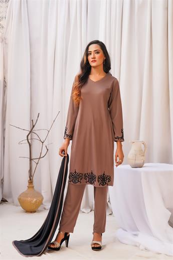 Mauve Ladies Winter 3 Piece Suit