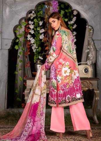3 Piece Pink Readymade Embroidered Beautiful Salwar Suit