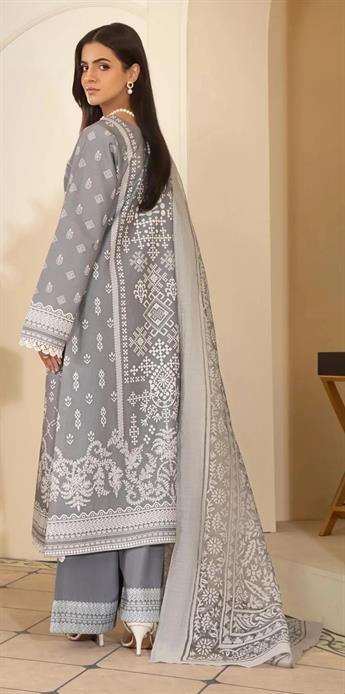 Grey Embroidered Organza Readymade - Heeras Suit