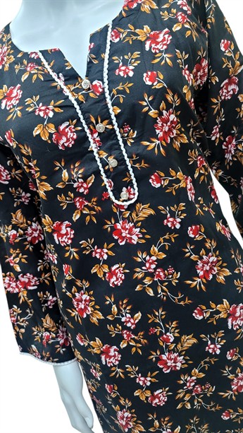 Black Printed Ladies Readymade