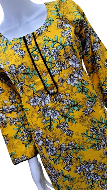 Yellow Printed Ladies Readymade