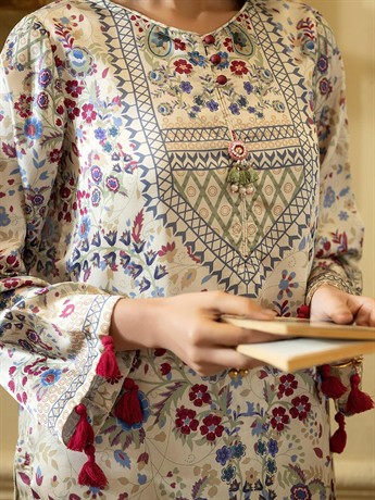 Multicolour Colour Shamoz Printed Silk Collection