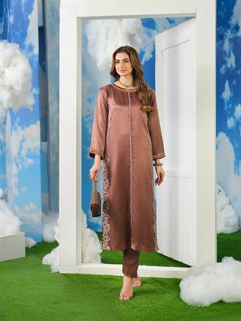 Brown Ladies Luxury Pret