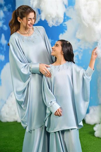 Baby Blue Ladies Luxury Pret