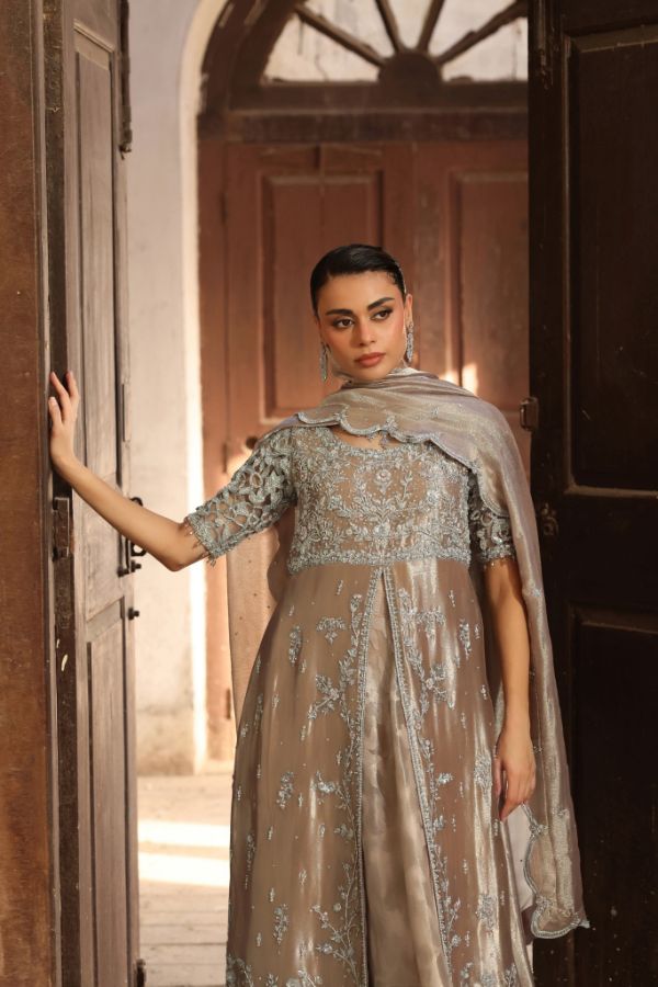 Sequinned Silk Frock Zuri