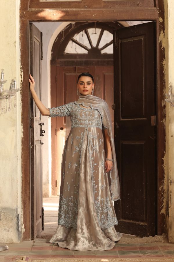 Sequinned Silk Frock Zuri