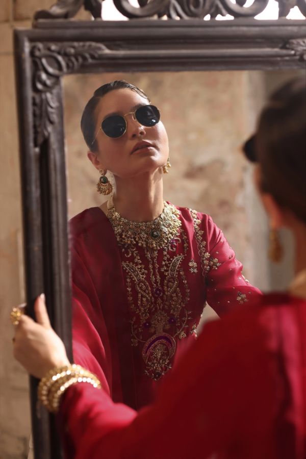 Embroidered Organza Sharara Mahi