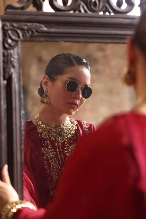 Embroidered Organza Sharara Mahi