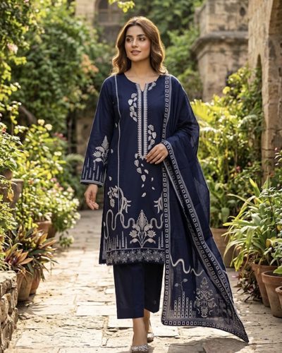 LADIES 3 PC KHADDAR SUIT
