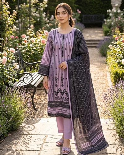 LADIES 3 PC KHADDAR SUIT