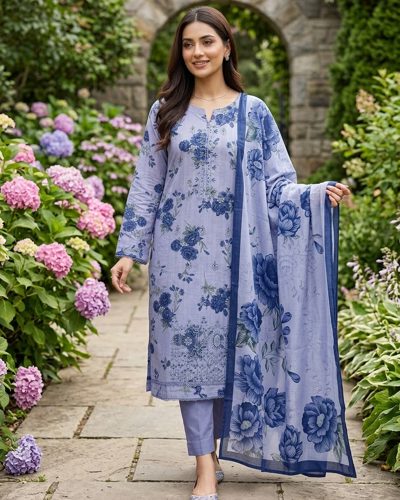LADIES 3PC KHADDAR SUIT