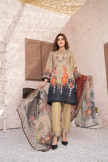 Mint Green Chiffon Readymade Digital Printed Salwar Suit