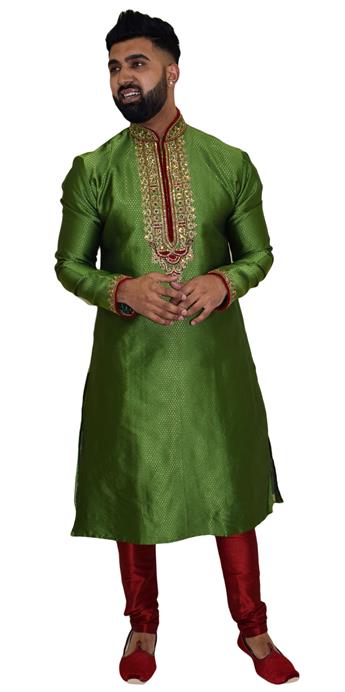Mens green Kurta Pajama