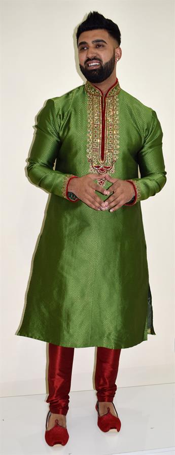 Mens green Kurta Pajama