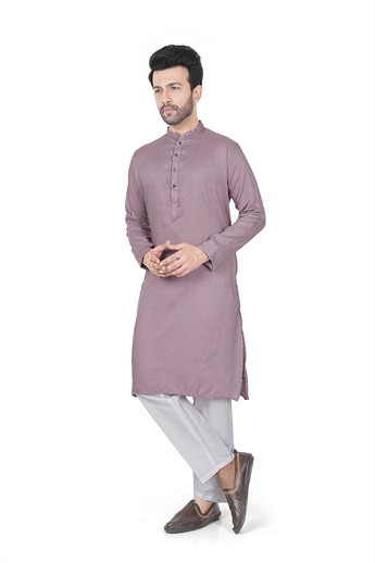Lavender Sequinned Mens Kurta Pajama