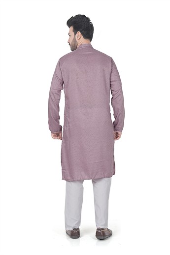 Lavender Sequinned Mens Kurta Pajama