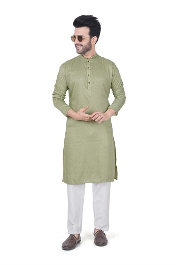 Pista Sequinned Mens Kurta Pajama