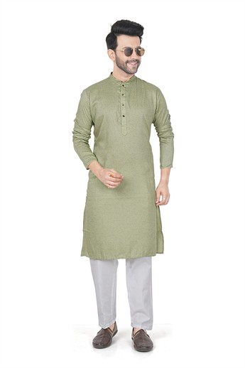 Pista Sequinned Mens Kurta Pajama