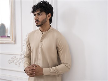Dark Fawn Mens Shalwar Kameez