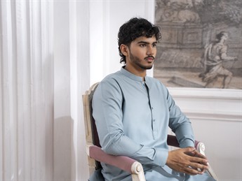 Duck Egg Blue Mens Shalwar Kameez