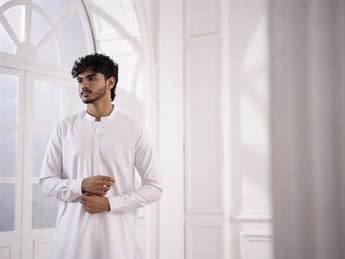 White Mens Shalwar Kameez