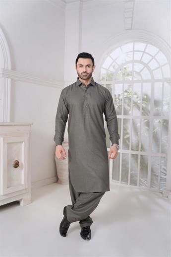 Dark Green Plain Kurta Shalwar