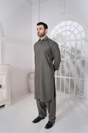 Dark Green Plain Kurta Shalwar