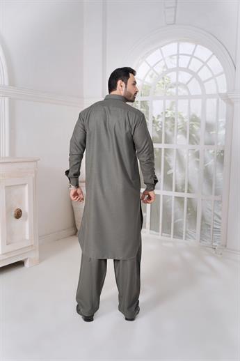 Dark Green Plain Kurta Shalwar
