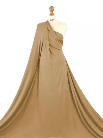Camel - 20 2 Yards Plain Viscose Challis Fabric