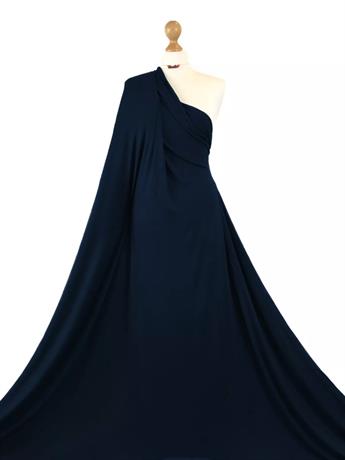 Navy Blue - 06 2 Yards Plain Viscose Challis Fabric