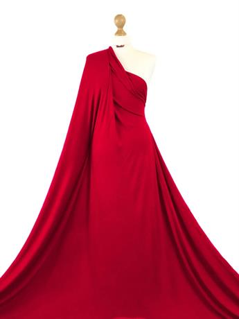 Red - 16 2 Yards Plain Viscose Challis Fabric