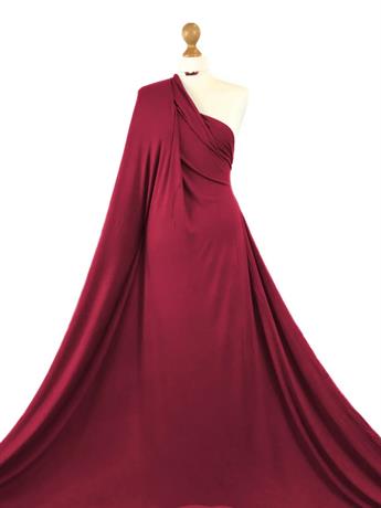 Red Wine - 24 2 Yards Plain Viscose Challis Fabric