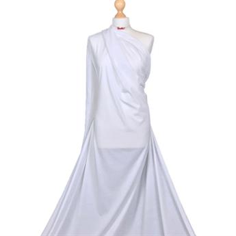 White - 04 2 Yards Plain Viscose Challis Fabric